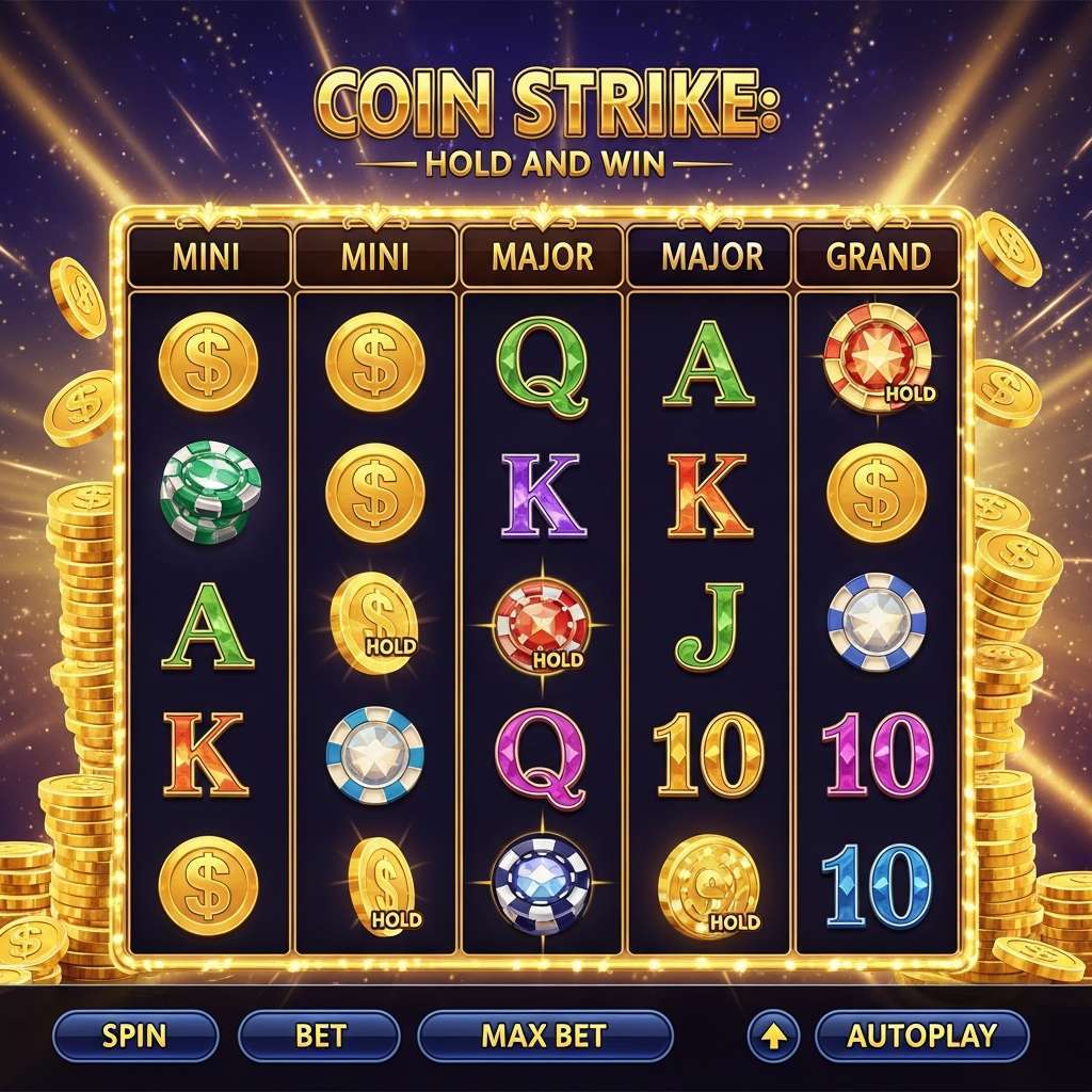 Coin Strike: Hold and Win Ludzie grający na automatach do gier w kasynie